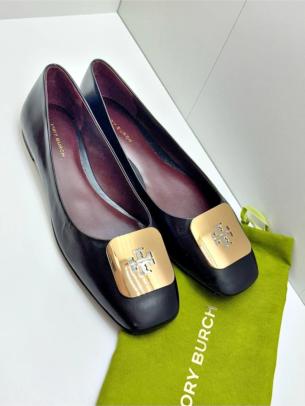 Brand new Tory Burch Georgia Ballet Flat Flats Black US 7.5